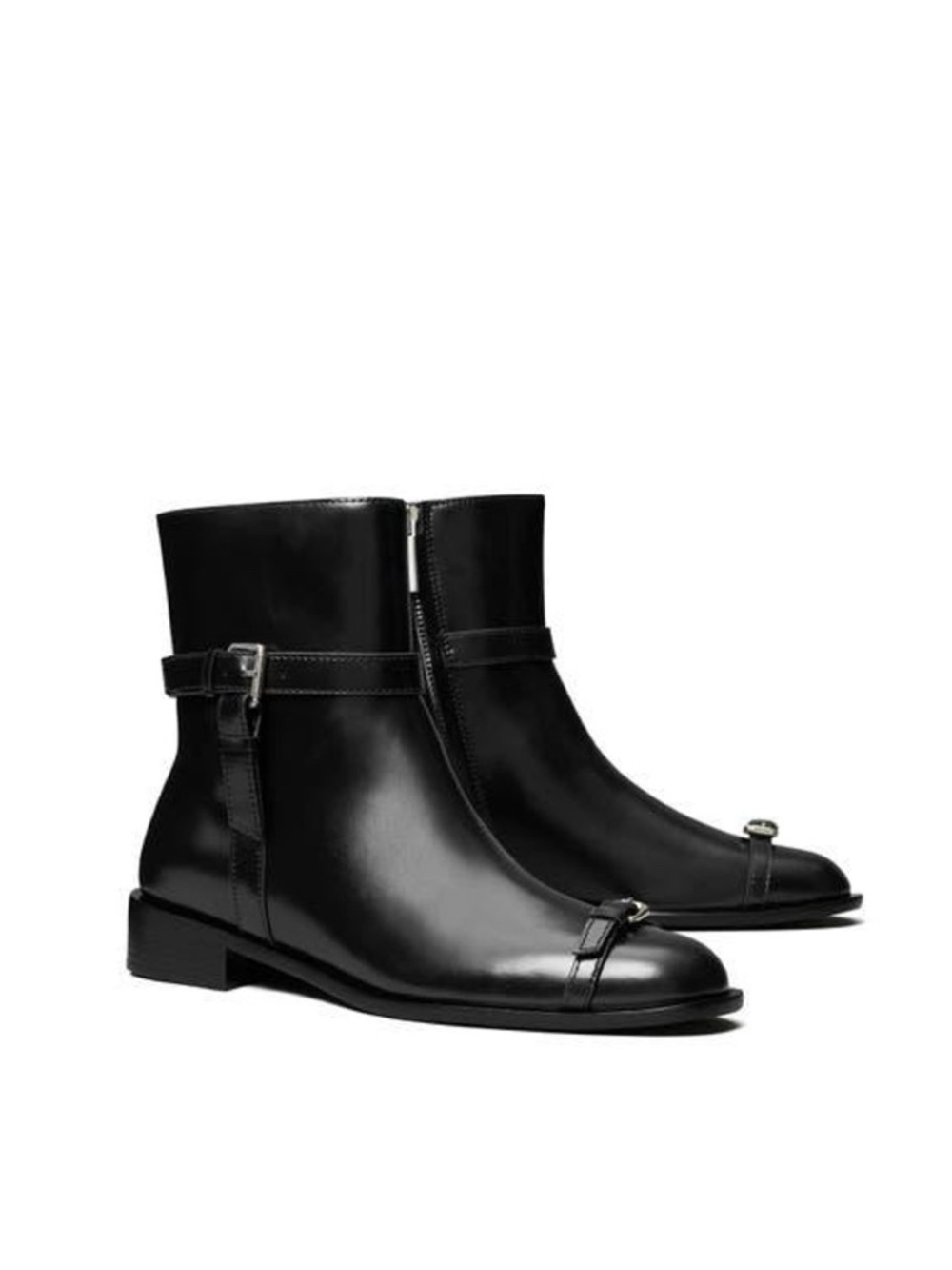New Tory Burch Runway Multi Buckle Ankle Boot Perfect Black Sz 10